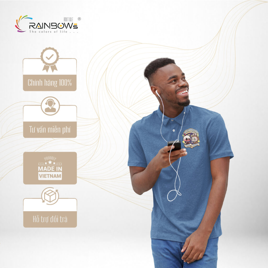 áo thun xanh biển chất