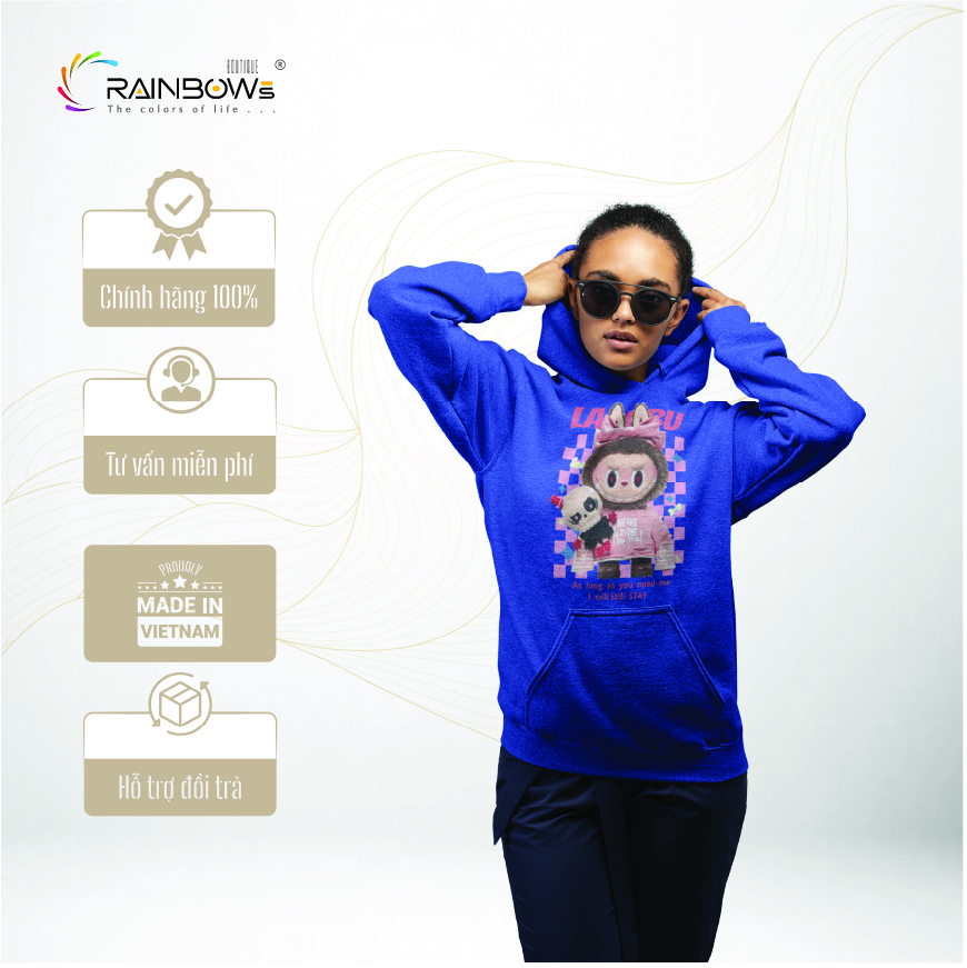 áo hoodie in hình labubu cực đẹp và phong cách