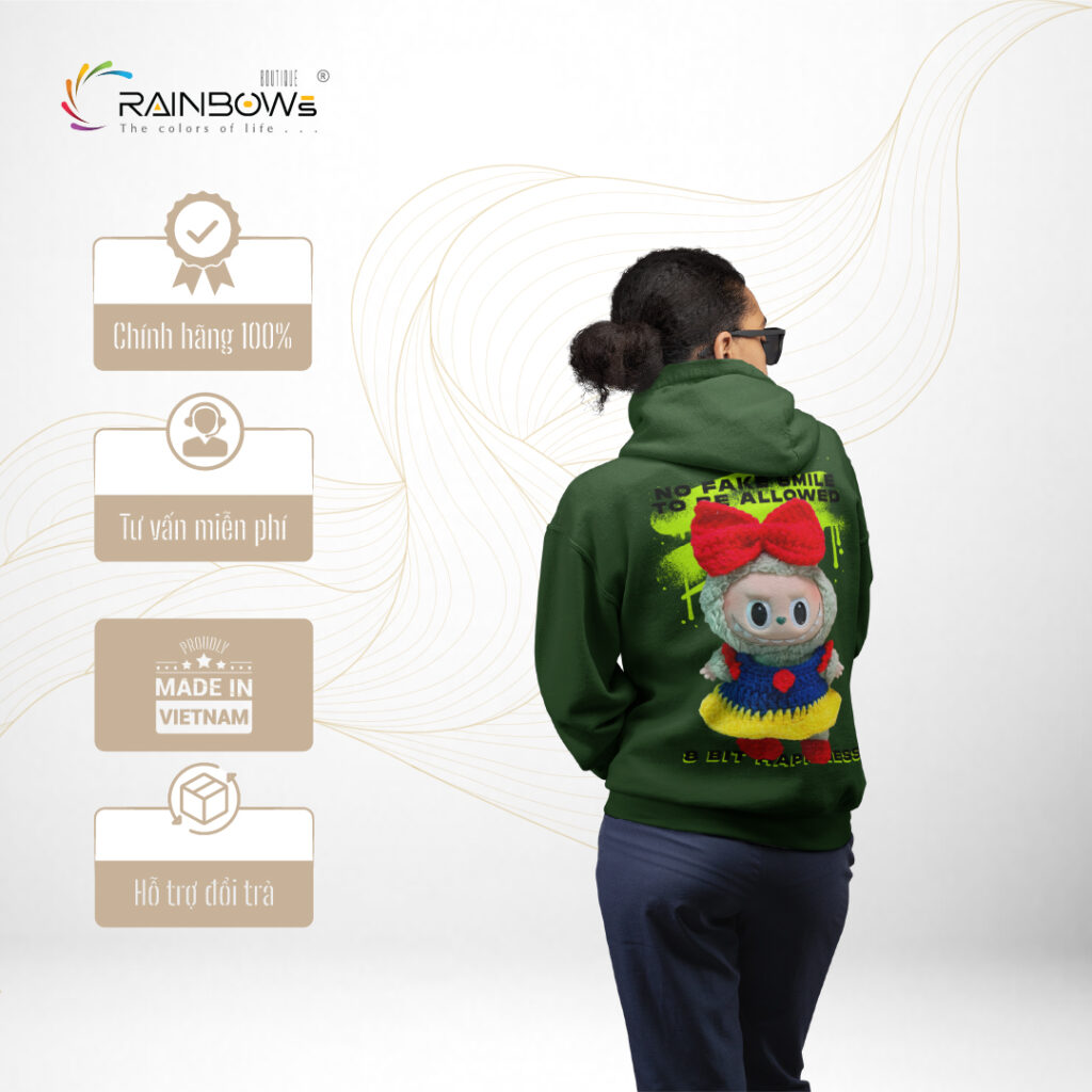 áo hoodie đẹp in hình labubu siêu ngầu