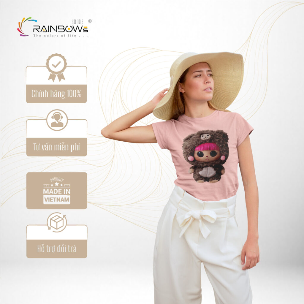 áo thun in hình labubu chất