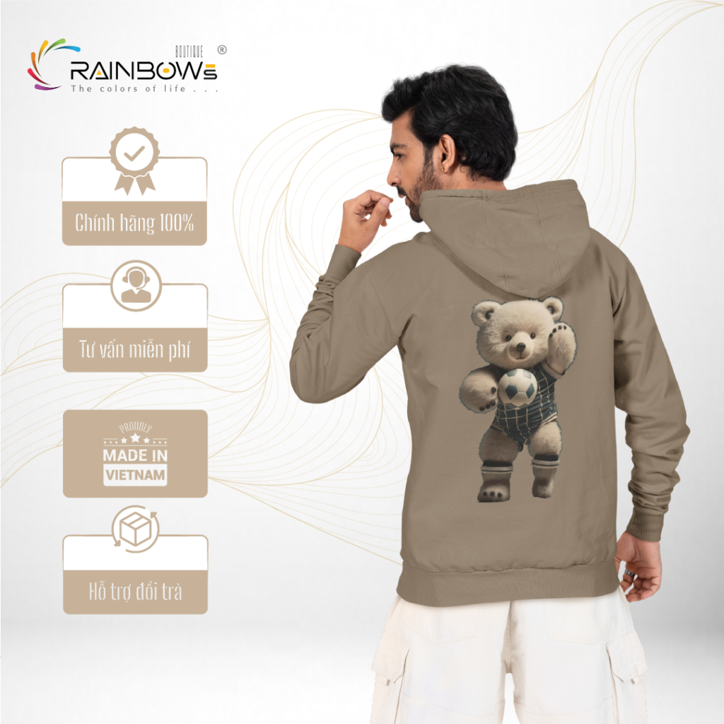 áo hoodie in hình gấu bear siêu đẹp