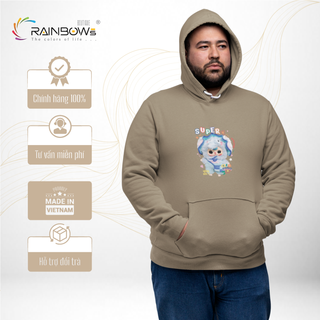 áo hoodie đẹp in hình baby three