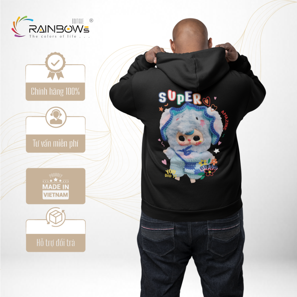 áo hoodie đẹp in hình baby three