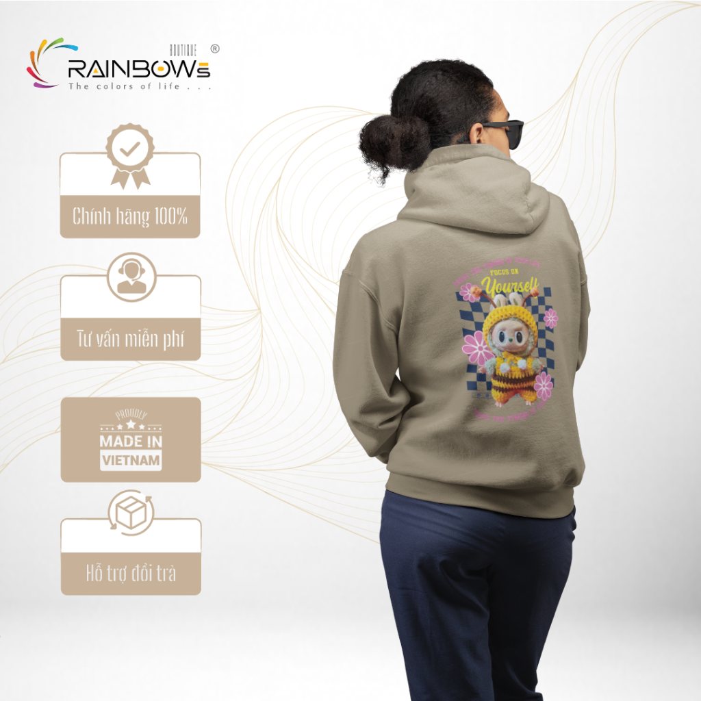 áo hoodie in hình labubu cực đẹp