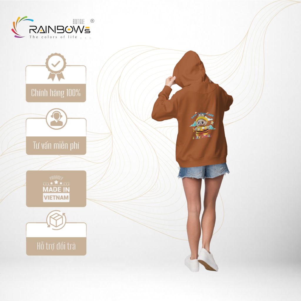 áo hoodie đẹp in hình labubu xinh
