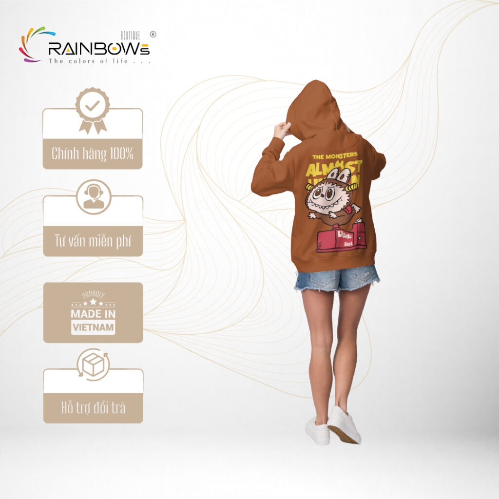 áo hoodie in hình labubu cực đẹp và chất