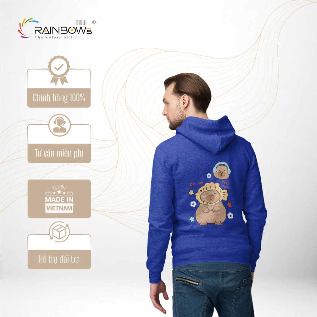 áo hoodie in hình cappy bara chất