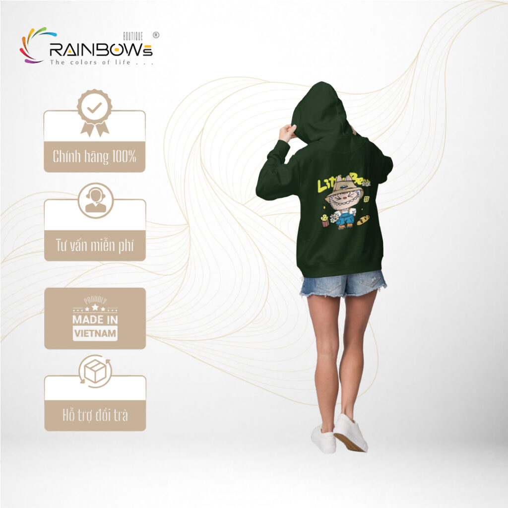 áo hoodie in hình labubu siêu chất siêu ngầu