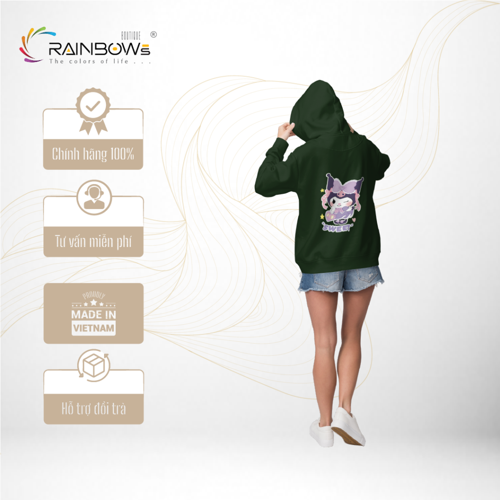 áo hoodie cực xinh in hình nổi bật