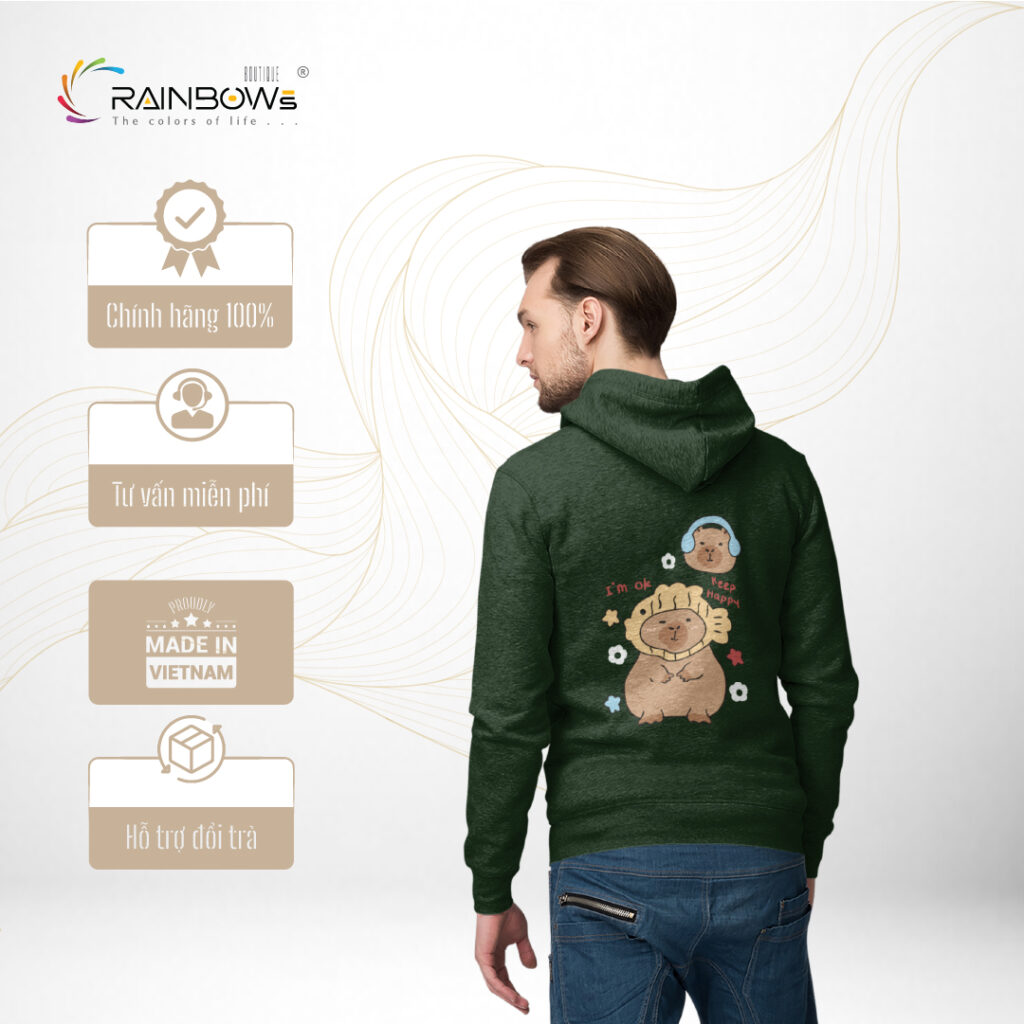 áo hoodie in hình cappy bara đẹp