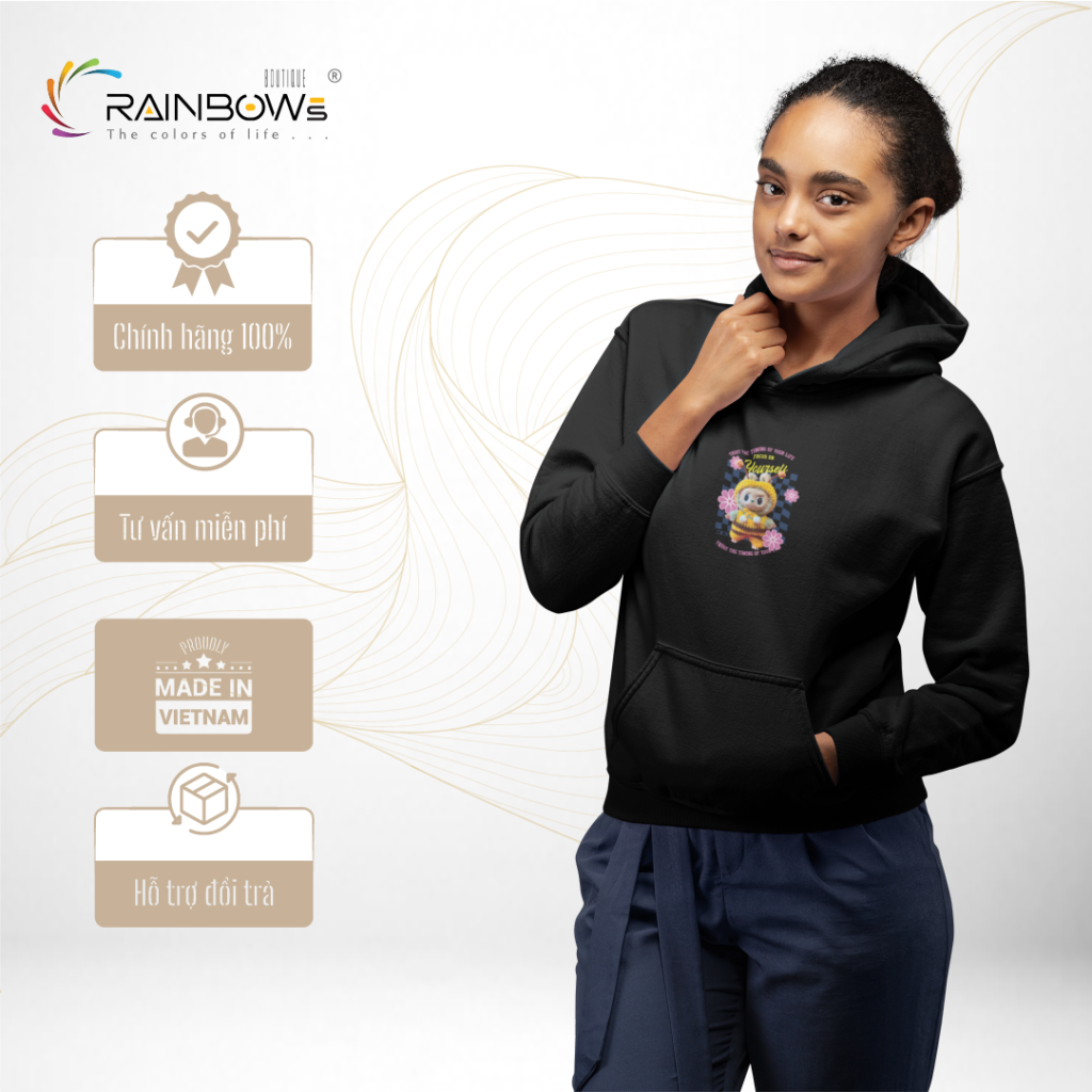 áo hoodie in hình labubu cực đẹp