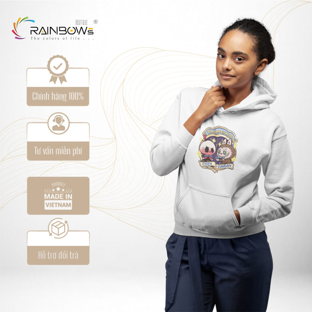 áo hoodie in hình labubu đẹp và ấn tượng