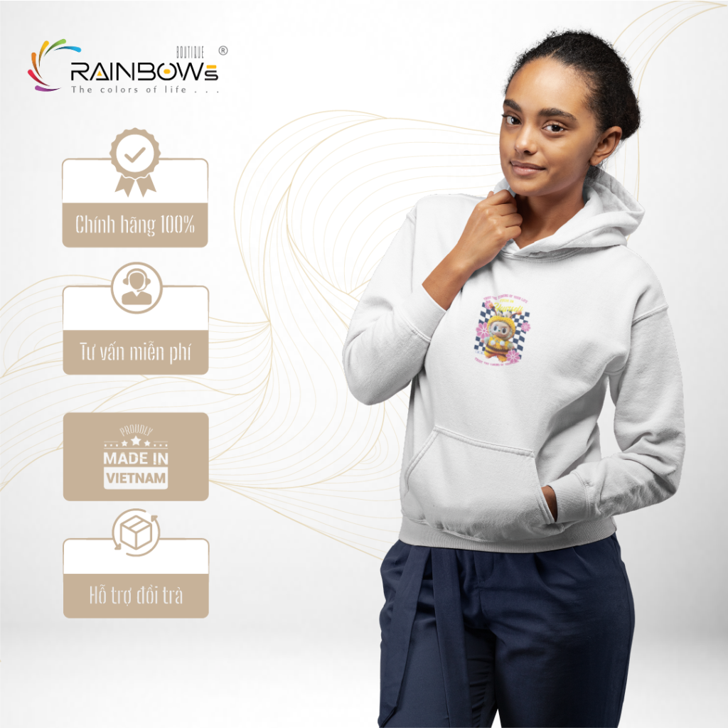 áo hoodie in hình labubu siêu chất