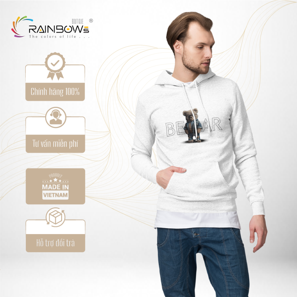 áo hoodie đẹp in hình gấu bear