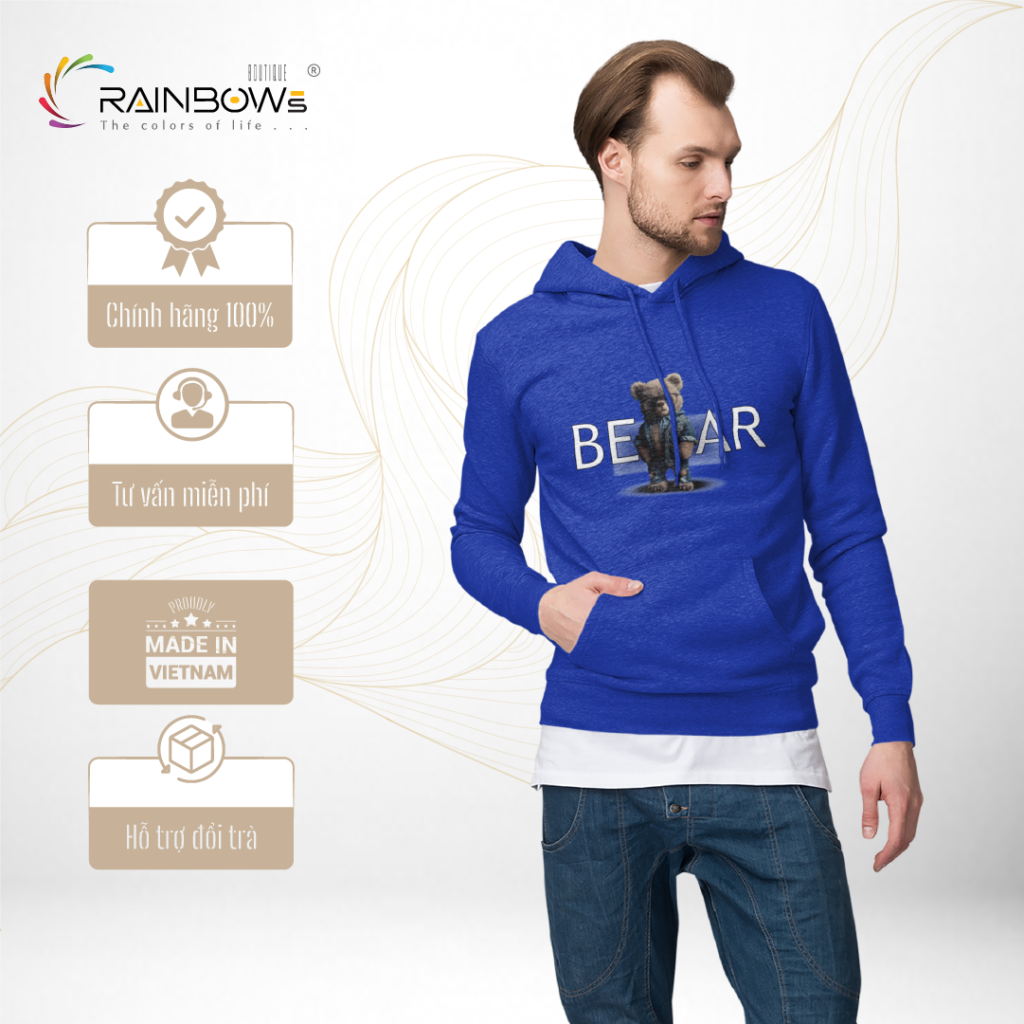 áo hoodie đẹp in hình gấu bear
