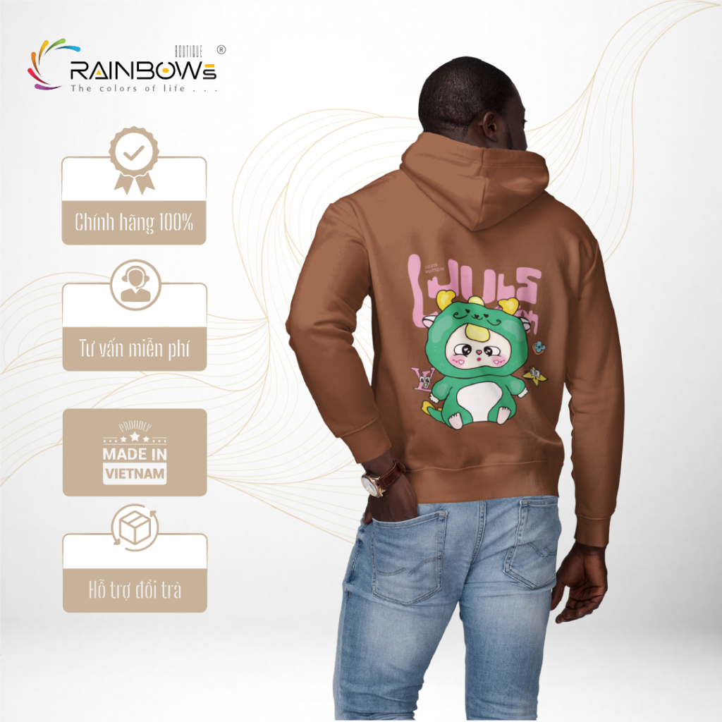 áo hoodie in hình baby three cực đẹp