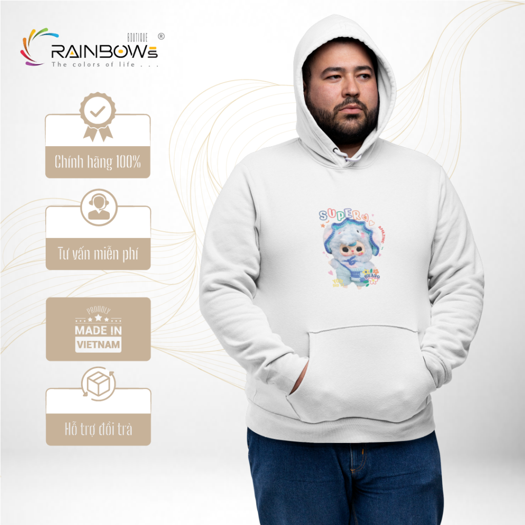 hoodie đẹp in hình baby three chất