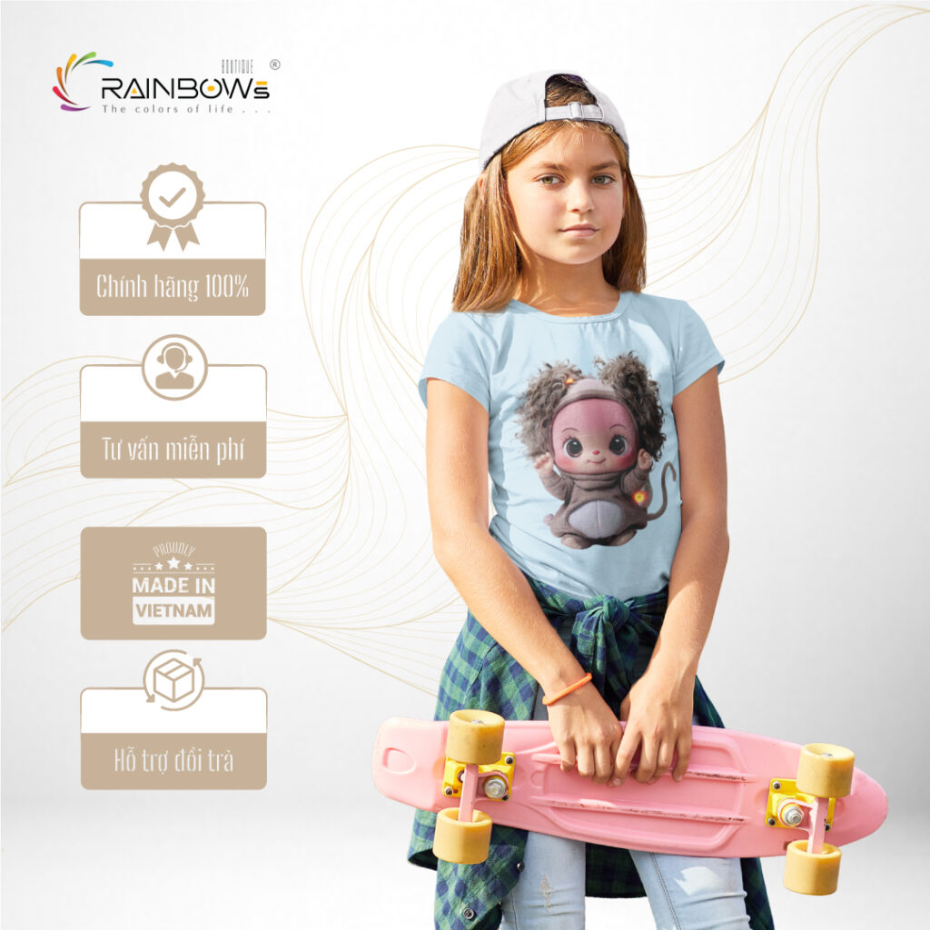 áo thun in hình baby three cho bé cực xinh