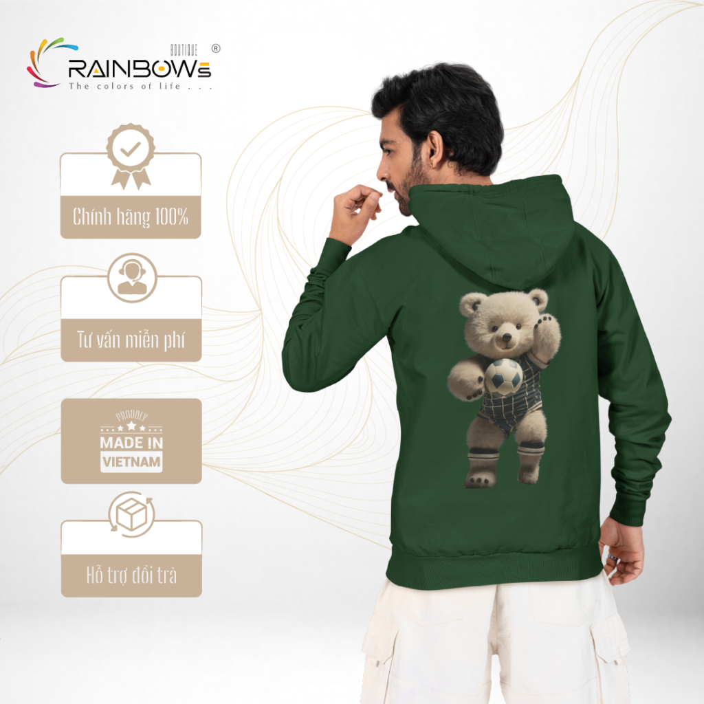 áo hoodie in hình gấu bear siêu đẹp
